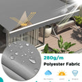 AECOJOY 14'x10' Manual Retractable Awning Sun Shade, Patio Awning Canopy