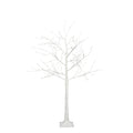 AECOJOY Set of Lighted Birch Tree, 4FT/5FT/6FT LED Artificial Tree with Warm White Lights, Christmas Tree for Decoration