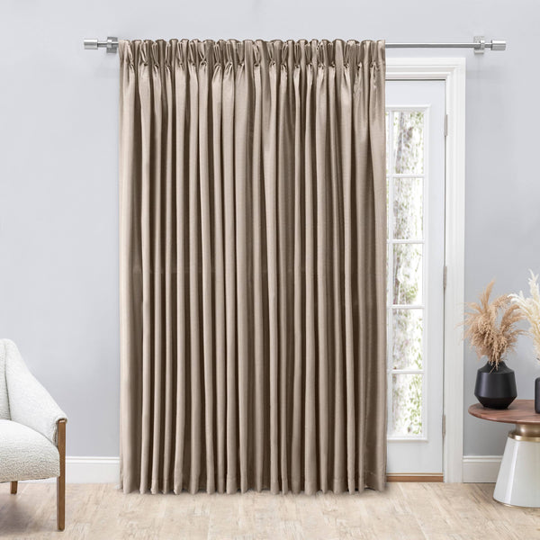 Ricardo Grasscloth 2/Way Pinch Pleated w/Back Tabs Patio Panel 100x84 Parchment