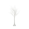 AECOJOY Set of Lighted Birch Tree, 4FT/5FT/6FT LED Artificial Tree with Warm White Lights, Christmas Tree for Decoration