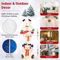 Tangkula 5.6 FT Lighted Christmas Stacked Snowmen Decoration