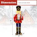 Tangkula 5 FT Christmas Lighted Nutcracker with Glitter Sword