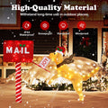 Tangkula 5.5 FT Christmas Lighted Mailbox & Dog, Xmas Decoration with 120 Warm White LED Lights