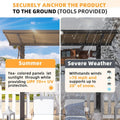 AECOJOY 16' x 10' Gazebo Outdoor Pergola for Patio,10x16 Pergola Carport