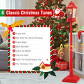 5.3 Ft Musical Christmas Street Lamp, 2-in-1 Lamp Post & Tabletop Lantern