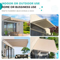 AECOJOY 10'×8' Manual Retractable Awning Sun Shade, Patio Awning Canopy