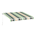 AECOJOY 8.2'×6.5' Manual Retractable Awning Sun Shade, Patio Awning Canopy
