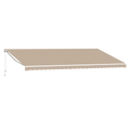 AECOJOY 12'x10' Manual Retractable Awning Sun Shade, Patio Awning Canopy