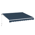 AECOJOY 13'×8' Manual Retractable Awning Sun Shade, Patio Awning Canopy