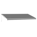 AECOJOY 16'x10' Manual Retractable Awning Sun Shade, Patio Awning Canopy