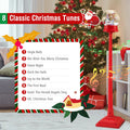 Tangkula 5.3 Ft 2-in-1 Musical Christmas Street Lamp with Falling Snow